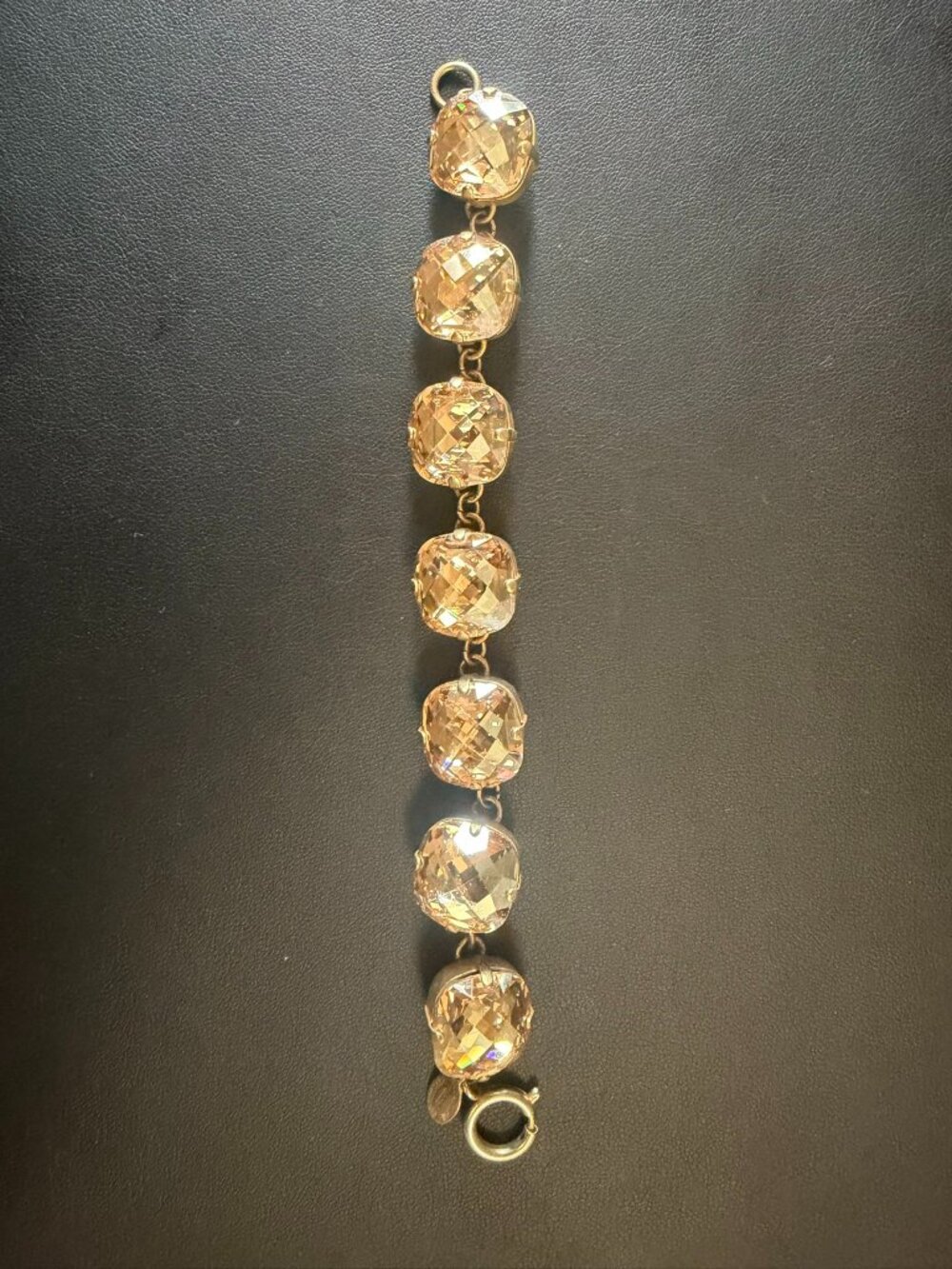 Catherine Popesco XL Champagne Swarovski Bracelet + FREE Earrings